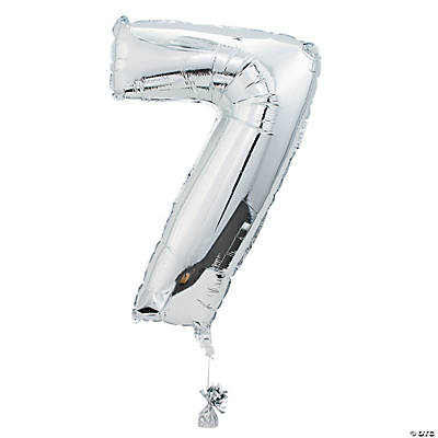 7 Shaped 34 Mylar Number Balloon