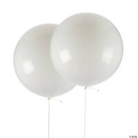 Jumbo White 36 Latex Balloons