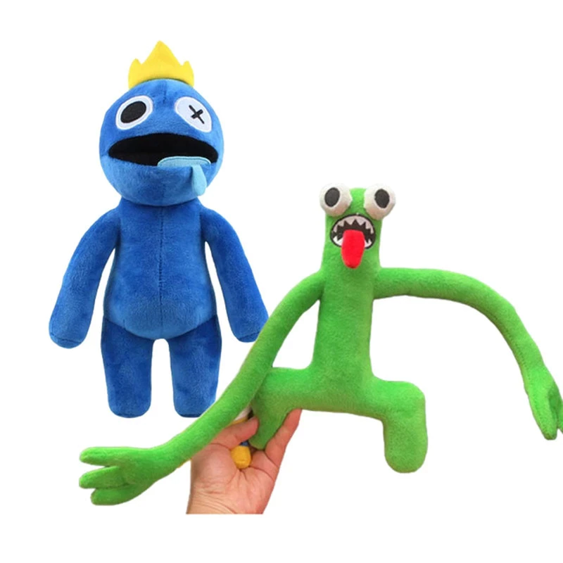 Rainbow friends blue/green/orange plush on sale. shop now