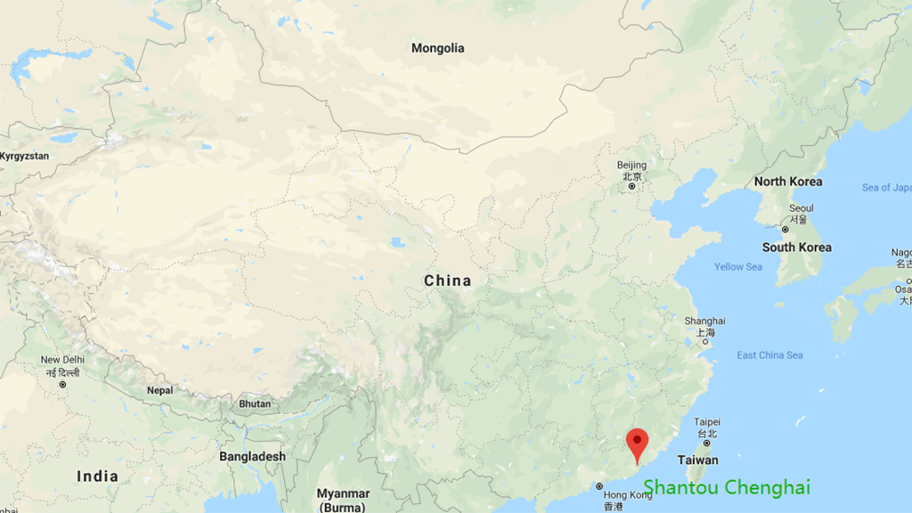 Shantou Chenghai Location Map