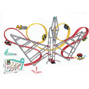 magnetic building block kids toy cars race track