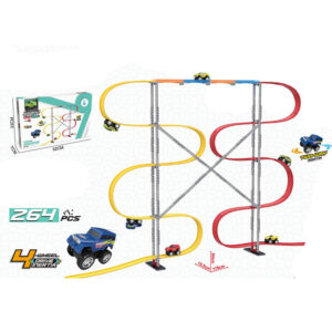 magnetic building block kids toy cars race track