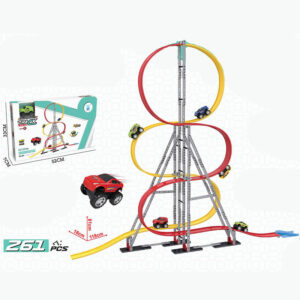 magnetic building block kids toy cars race track