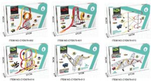 magnetic building block kids toy cars race track
