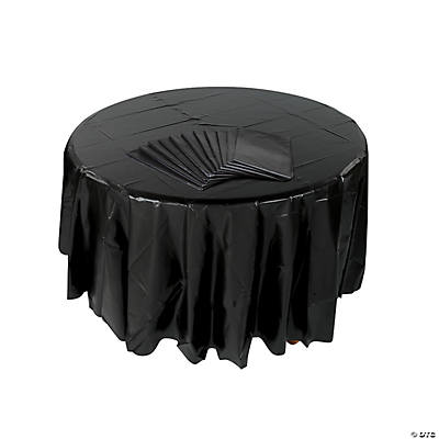 Bulk Black Round Tablecloths