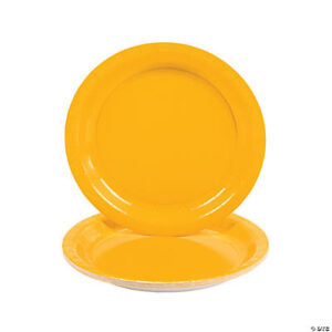 Bulk School Bus Yellow Paper Dinner Plates