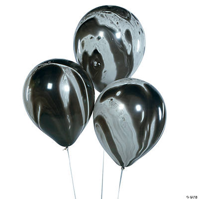 Black Marble 11 Latex Balloons