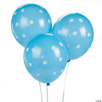 Blue Polka Dot 11 Latex Balloons