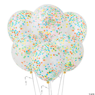 Bright Confetti 12 Latex Balloons