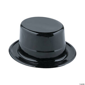 Plastic Adult’s Black Top Hats