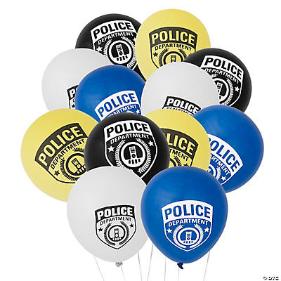 Police Party 11 Latex Balloons