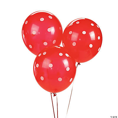 Red Polka Dot 11 Latex Balloons