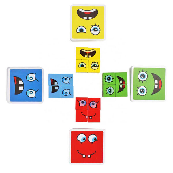 Wooden Funny Expression Puzzle
