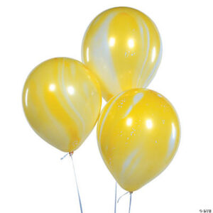 Yellow Marble 11 Latex Balloons