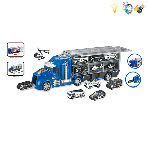 Engineering vehicle set container truck toy2