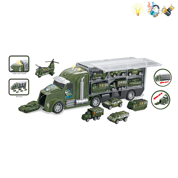 Engineering vehicle set container truck toy4