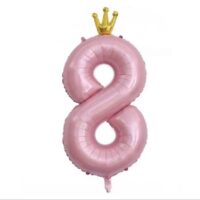 Number with crown balloon