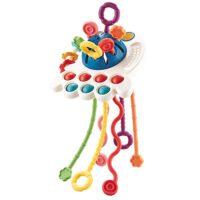 Baby Silicone Pull String Interactive Toys