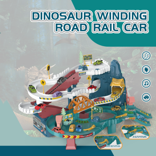 Dinosaur Winding Road Rail Car