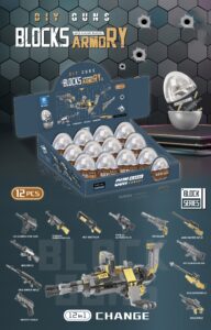 Mini Building Blocks, Building Toy Set For Kids, Mini Surprise Eggs With Toys - Gun