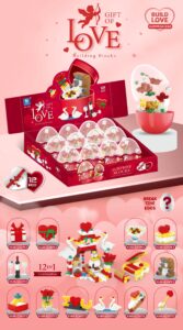 Mini Building Blocks, Building Toy Set For Kids, Mini Surprise Eggs With Toys - Valentine's Day