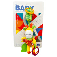 Baby soft Hanging Toys with Crinkle Rattles Teether, Stroller Crib Toy