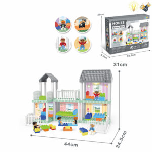 DIY villa building blocks set with light2