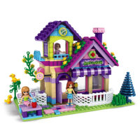 House Building Blocks Toys Girls Villa Building Bricks Set