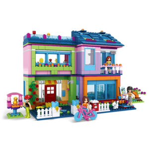House Building Blocks Toys Girls Villa Building Bricks Set4