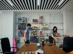 toys showroom worker