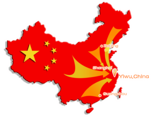YIwu China map