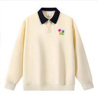 Customized Long-sleeved Color-blocked Polo Shirt