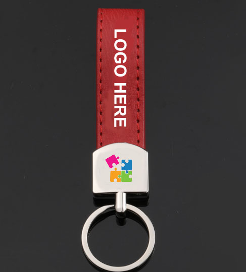 Custom Leather Keychains With Embossed LOGO