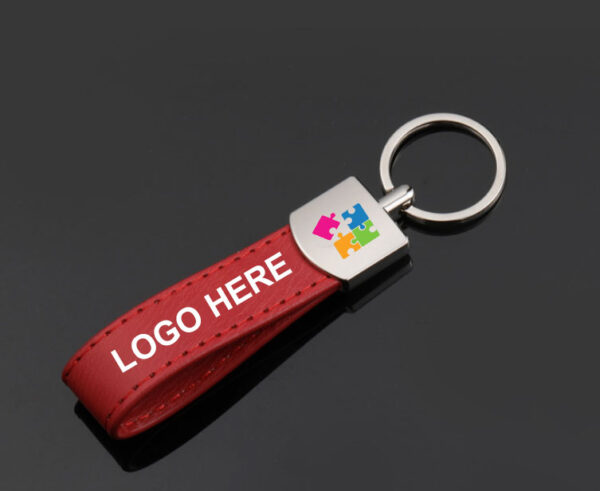 Custom Leather Keychains With Embossed LOGO
