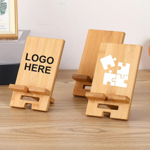 Custom Bamboo Phone Stand