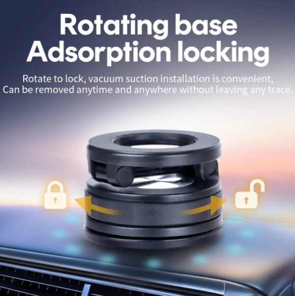 Portable Mini Vacuum Suction Cup 360 Degrees Magnetic Aluminum Alloy Phone Stand