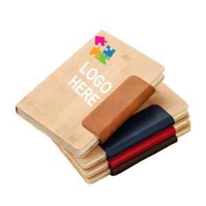 Custom Bamboo Wood Grain Magnetic Buckle Notebook