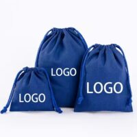 Custom Cloth Drawstring Organic Cotton Drawstring Bags