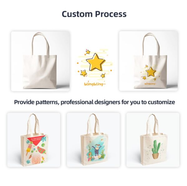 Custom logo Size 10oz Tote Canvas Bag