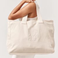 Large Capacity Cotton Fabric Tote Bag With Custom Logo