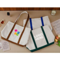 Reusable Shoulder Tote Bags With Zipper and Pockets