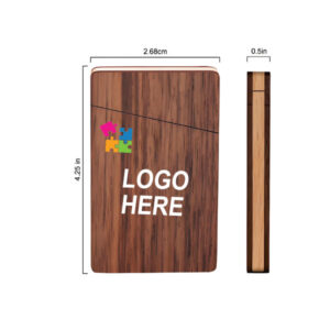 Custom Black Walnut Solid Wood Business Card Holder