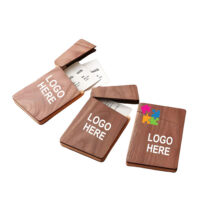 Custom Black Walnut Solid Wood Business Card Holder