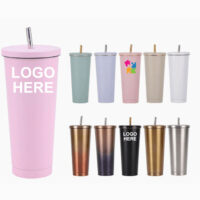 Vacuum Insulated Tumbler with Straw