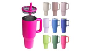 Flip straw lid tumblers