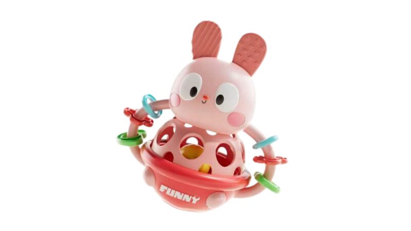 Silicone Teething Rattle Toy